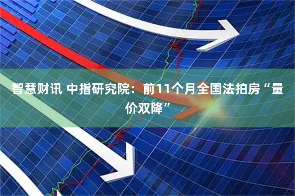 智慧财讯 中指研究院：前11个月全国法拍房“量价双降”